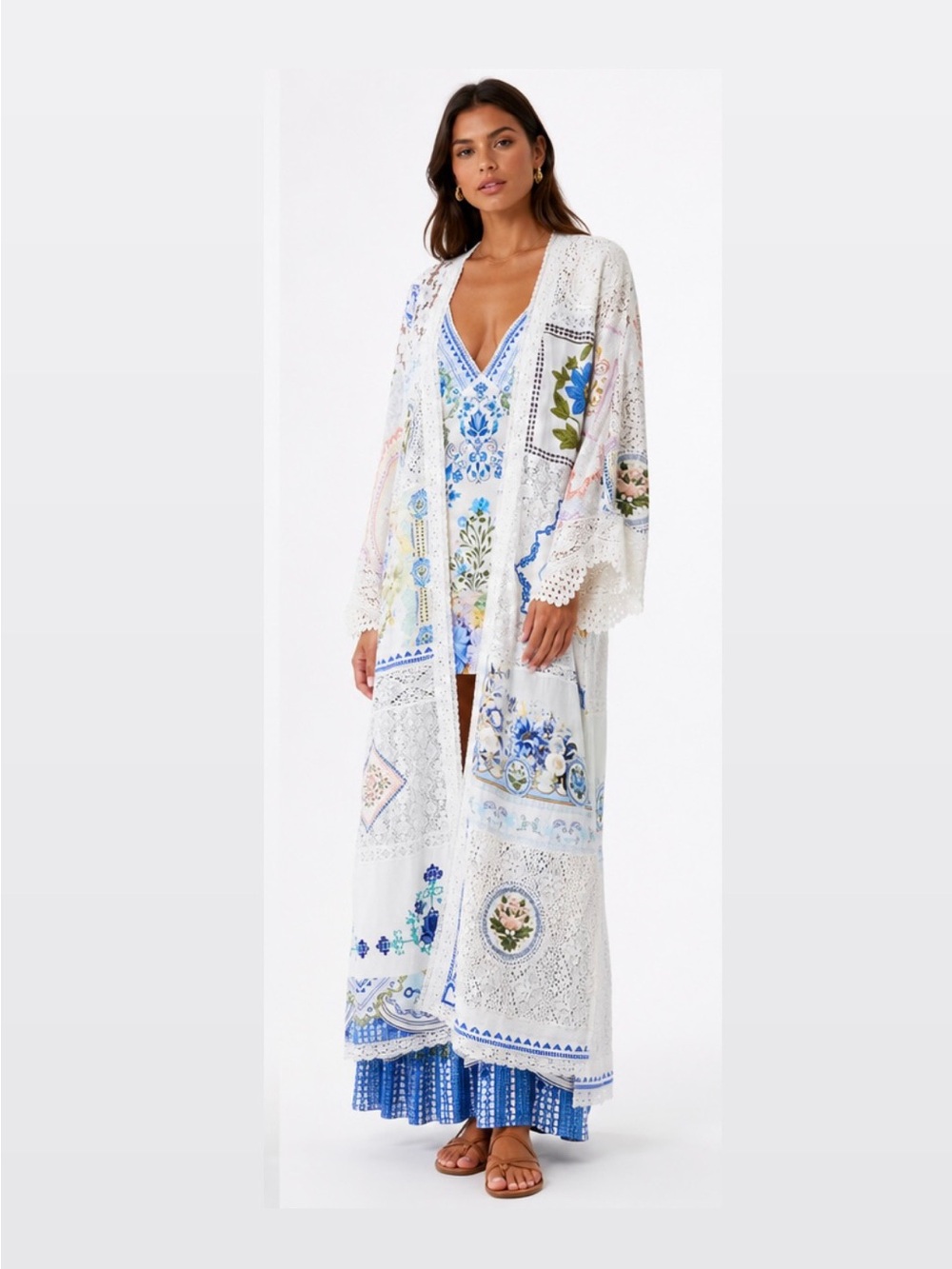 Camilla My homespun heart flare sleeve kimono duster - Picture 5 of 15
